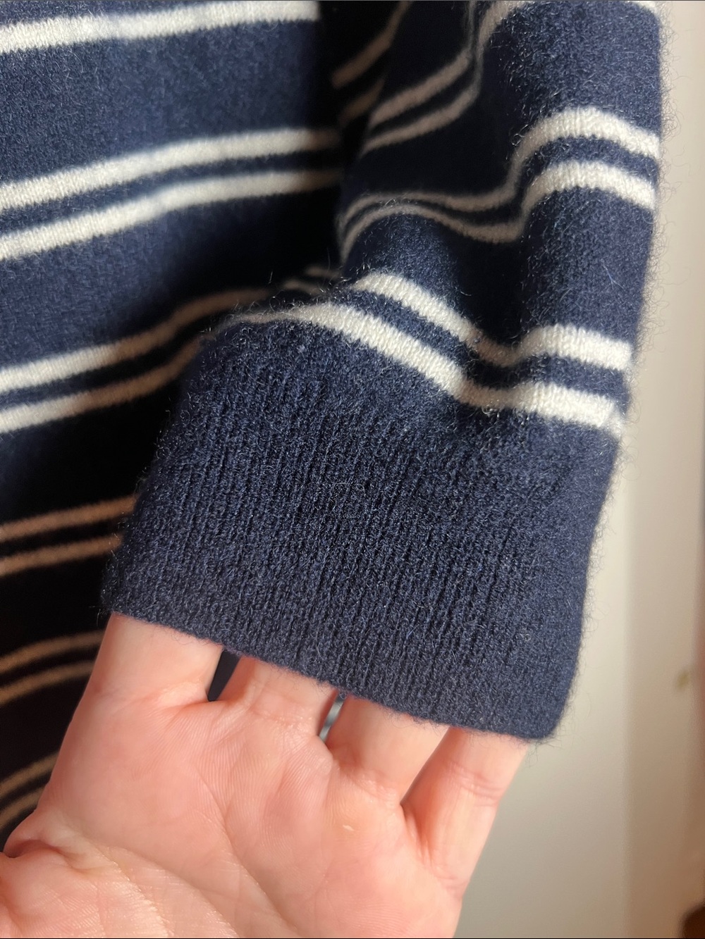 J. Crew Navy Italian Cashmere Crewneck Sweater - Picture 6 of 7